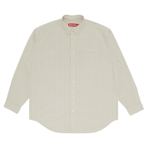 Supreme Loose Fit Stripe Shirt 'Tan'