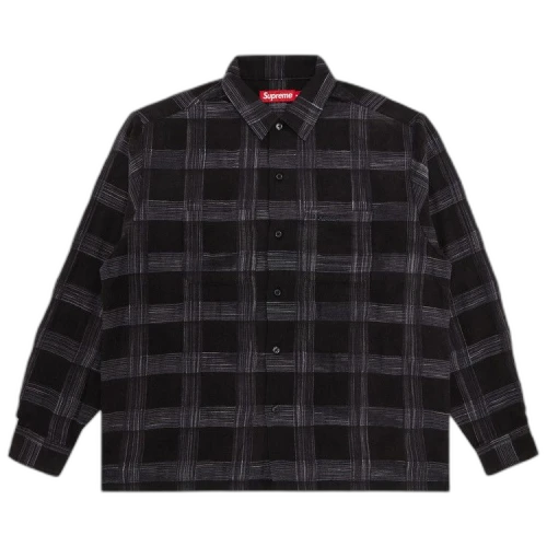Supreme Woven Plaid Shirt 'Black'