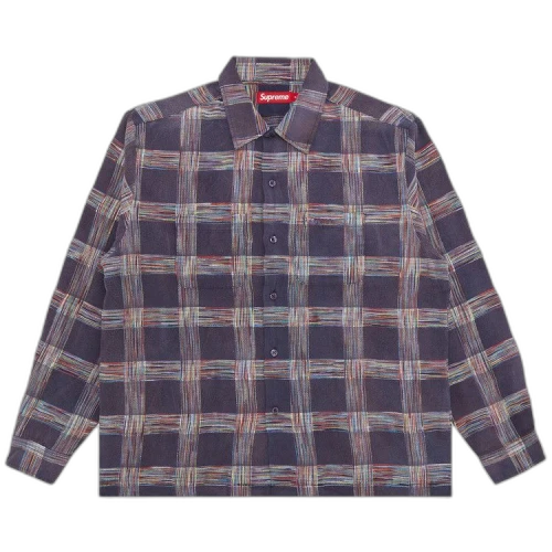 Supreme Woven Plaid Shirt 'Washed Navy'