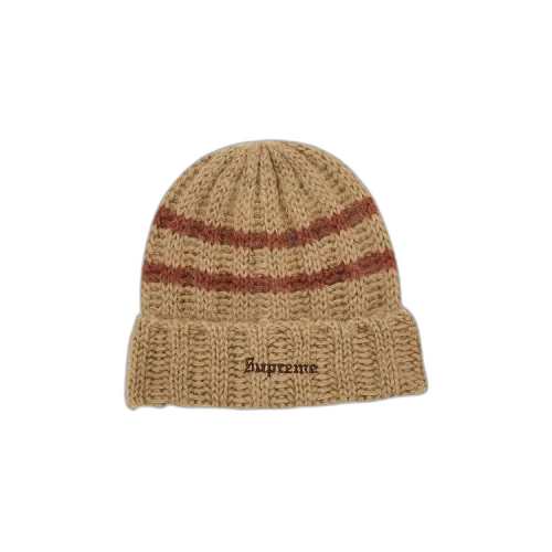 Supreme Brushed Stripe Beanie 'Camel'