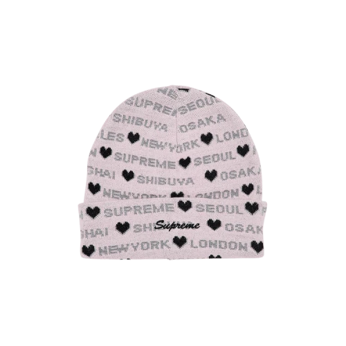 Supreme Hearts Beanie 'Light Pink'