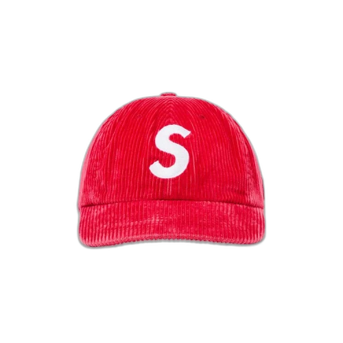 Supreme Corduroy S Logo 6-Panel 'Bright Red'