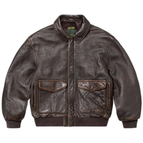 Supreme x Schott Snow White Hand-Painted Leather A2 Jacket 'Brown'