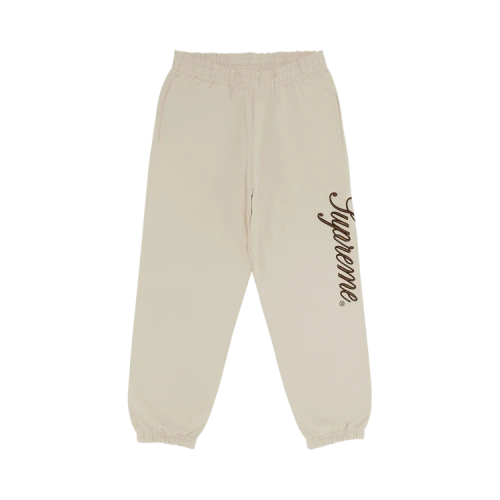 Supreme Embroidered Script Sweatpant 'Stone'