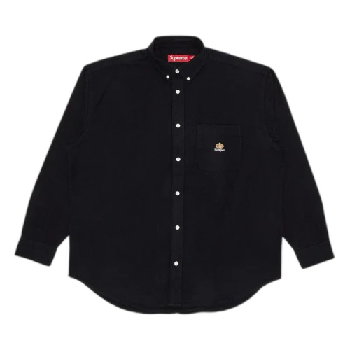 Supreme Loose Fit Flannel Oxford Shirt 'Black'
