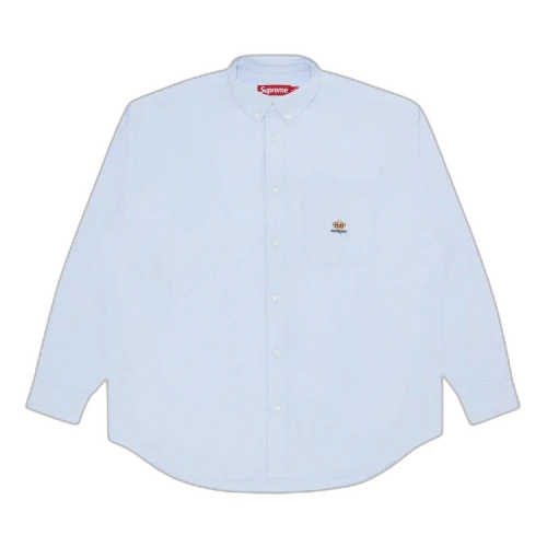 Supreme Loose Fit Flannel Oxford Shirt 'Light Blue'