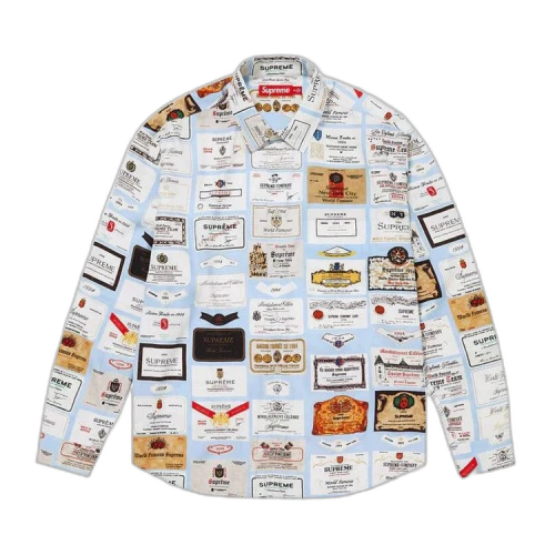 Supreme Label Shirt 'Light Blue'