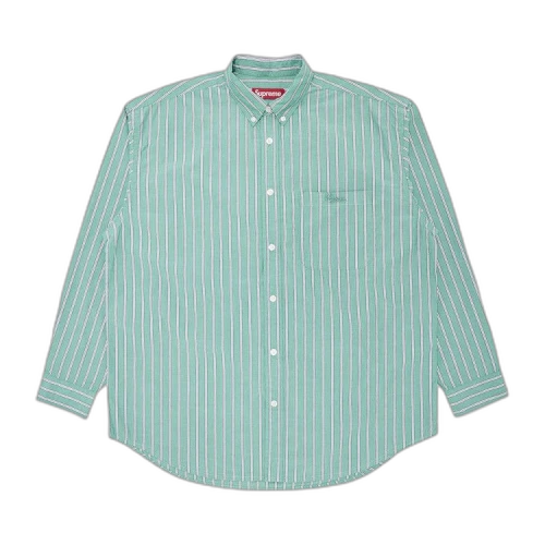 Supreme Loose Fit Stripe Shirt 'Green'