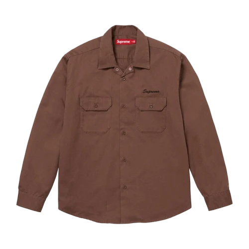 Supreme Snow White Work Shirt 'Brown'