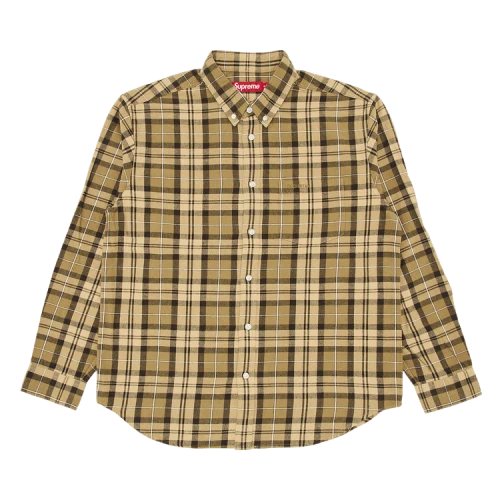 Supreme Plaid Flannel Shirt 'Tan'