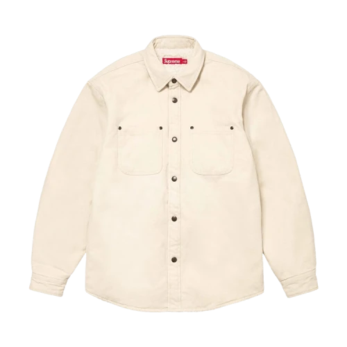 Supreme Faux Shearling Lined Work Shirt 'Natural'