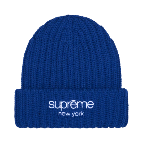Supreme Chunky Rib Classic Logo Beanie 'Royal'