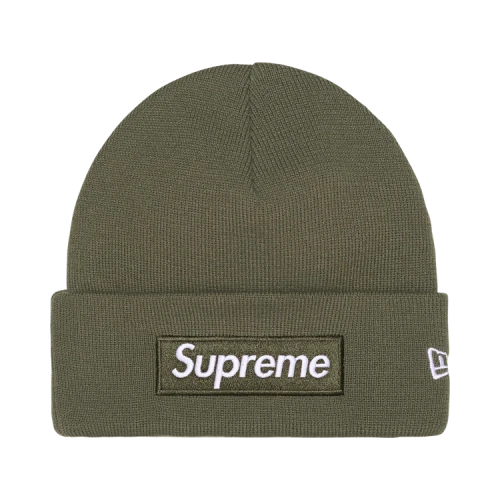 Supreme New Era Box Logo Beanie 'Light Olive'