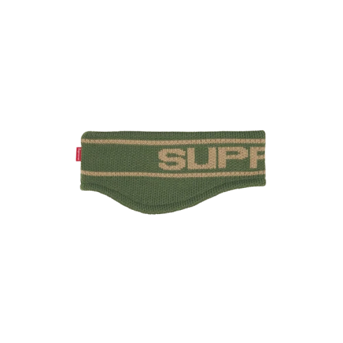 Supreme Contrast Logo Headband 'Olive'