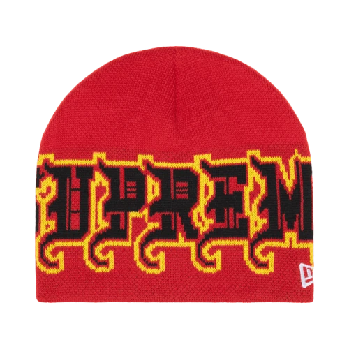 Supreme New Era Outline Beanie 'Red'