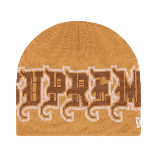 Supreme New Era Outline Beanie 'Tan'