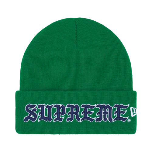 Supreme New Era Old English Beanie 'Green'