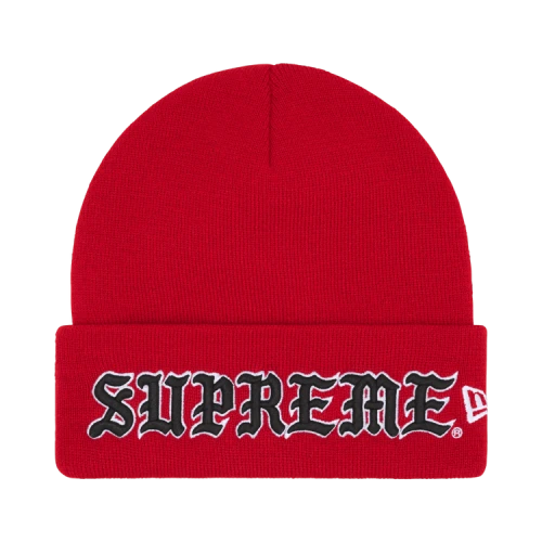 Supreme New Era Old English Beanie 'Red'