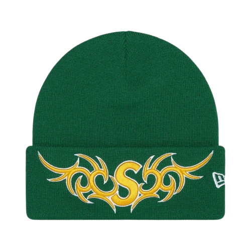 Supreme New Era Tribal S Logo Beanie 'Green'