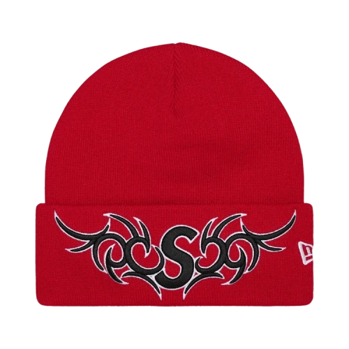 Supreme New Era Tribal S Logo Beanie 'Red'