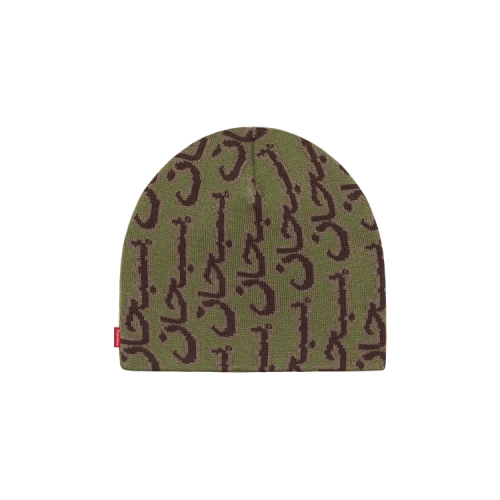 Supreme Arabic Jacquard Beanie 'Olive'