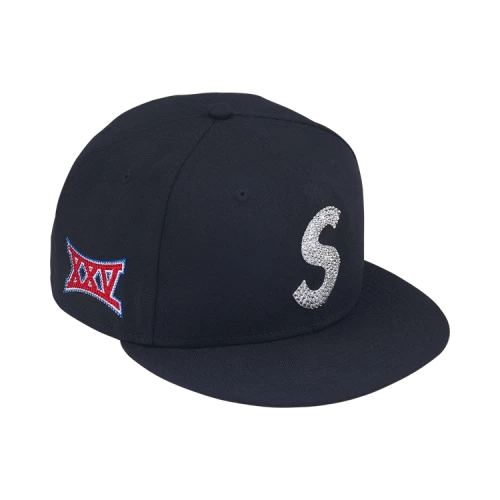 Supreme Swarovski S Logo New Era 'Navy'