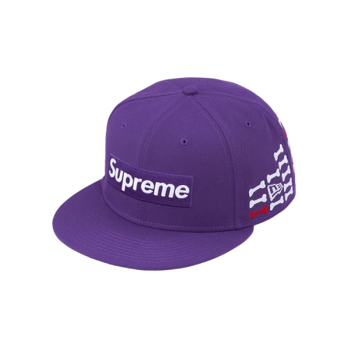 Supreme Bones Box Logo New Era 'Purple'