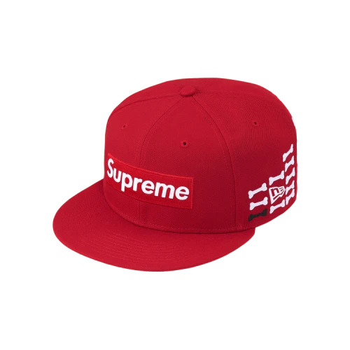 Supreme Bones Box Logo New Era 'Red'