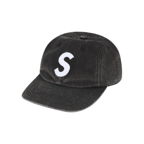 Supreme Pigment Coated Canvas S Logo 6-Panel 'Black'