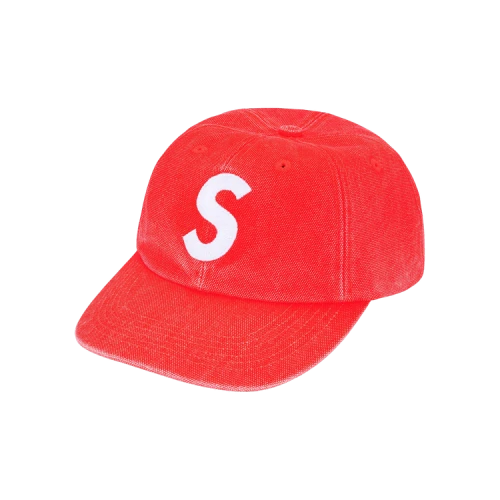 Supreme Pigment Coated Canvas S Logo 6-Panel 'Bright Orange'