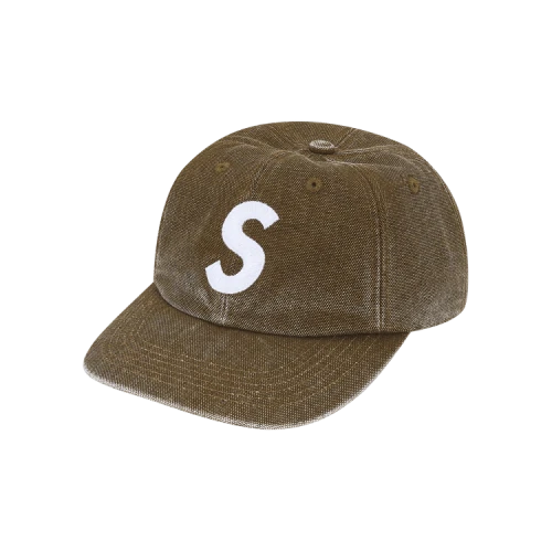 Supreme Pigment Coated Canvas S Logo 6-Panel 'Olive'