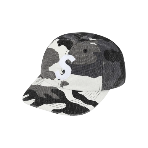 Supreme Pigment Coated Canvas S Logo 6-Panel 'Snow Camo'