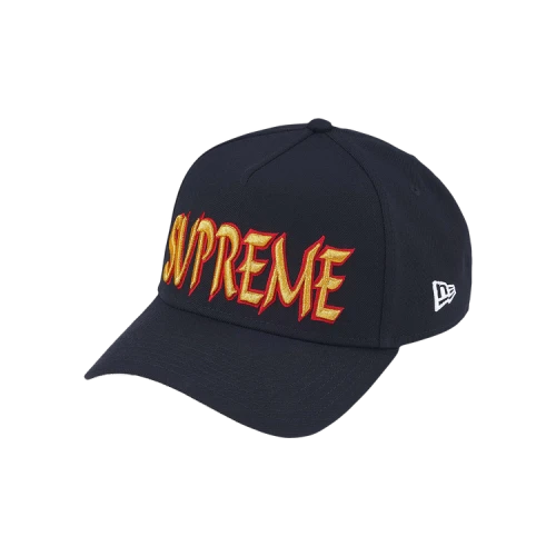 Supreme Sharp Spellout Adjustable New Era 'Navy'