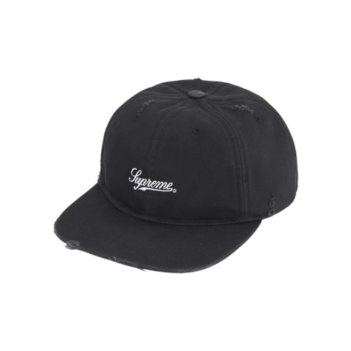 Supreme Distressed Script 6-Panel 'Black'