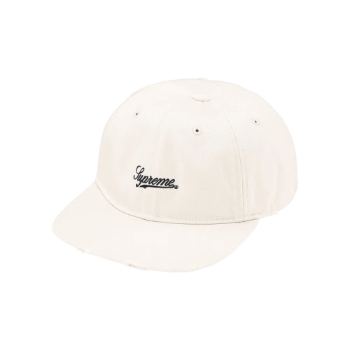 Supreme Distressed Script 6-Panel 'Stone'