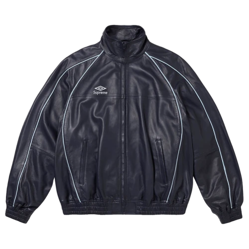 Supreme x Umbro Leather Track Jacket 'Navy'