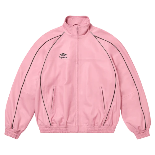 Supreme x Umbro Leather Track Jacket 'Pink'
