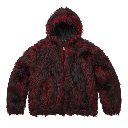 Supreme x Y’s Faux Fur Windstopper Hooded Bomber Jacket 'Red'
