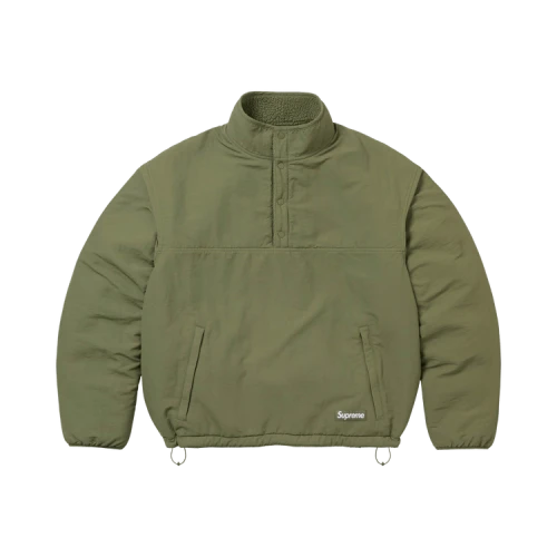 Supreme Polartec Shearling Reversible Pullover 'Olive'