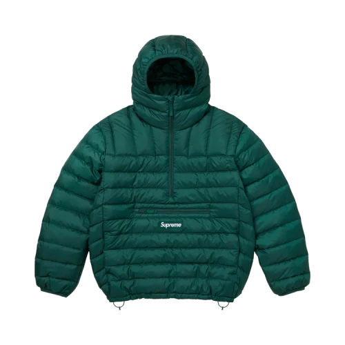 Supreme Micro Down Half Zip Hooded Pullover 'Dark Green'