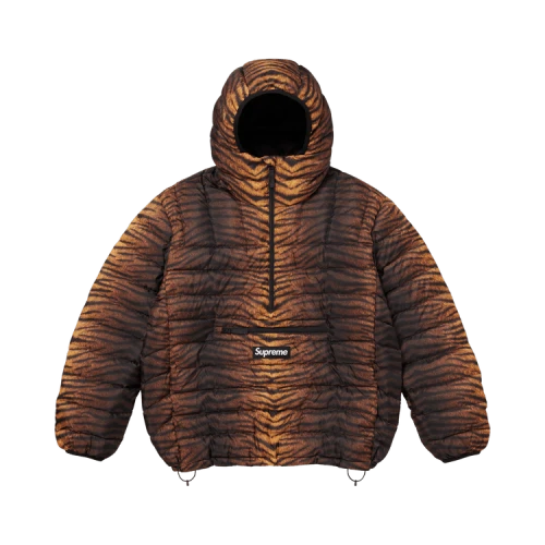Supreme Micro Down Half Zip Hooded Pullover 'Tiger'