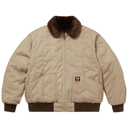 Supreme x Dickies Reversible Quilted Faux Fur Work Jacket 'Tan'