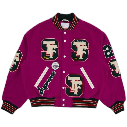 Supreme Drill Team Varsity Jacket 'Magenta'