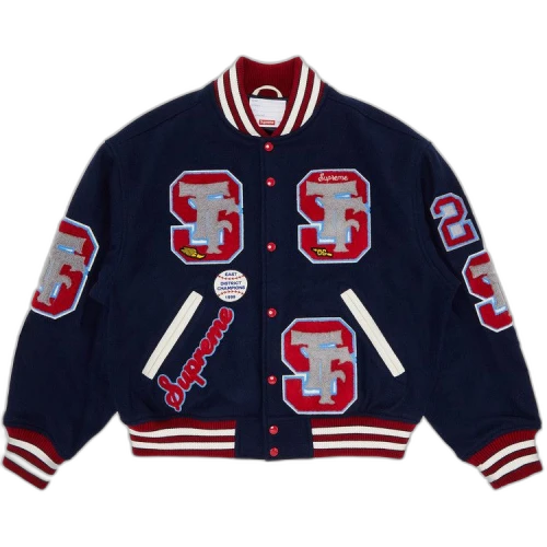 Supreme Drill Team Varsity Jacket 'Navy'