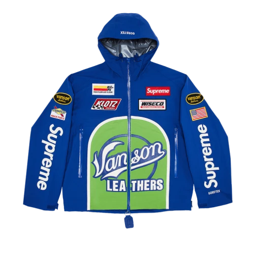 Supreme x Vanson Leathers GORE-TEX Shell Jacket 'Royal'