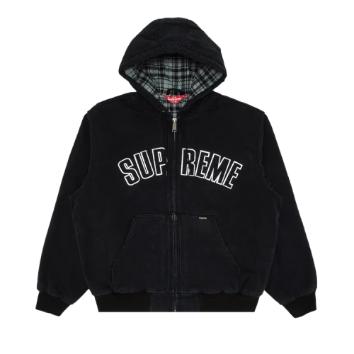 Supreme Reflective Arc Hooded Work Jacket 'Black'