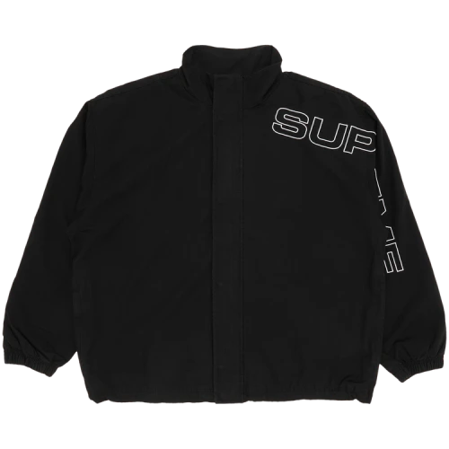 Supreme Spellout Embroidered Ripstop Track Jacket 'Black'