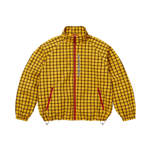 Supreme Plaid Track Jacket 'Yellow'
