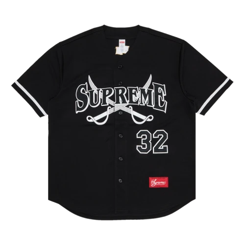Supreme Swords Baseball Jersey 'Black'