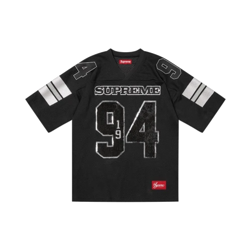 Supreme Sequin Football Jersey 'Black'